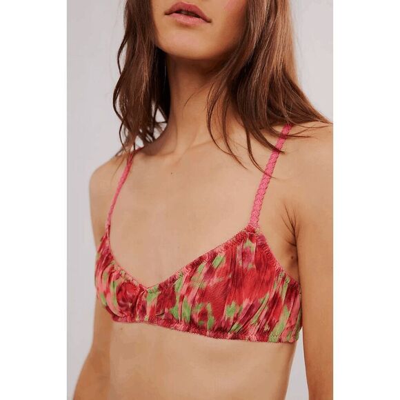 Free People Pretty Little Bralette Pink Strawberry Combo Medium NWOT - Picture 9 of 9